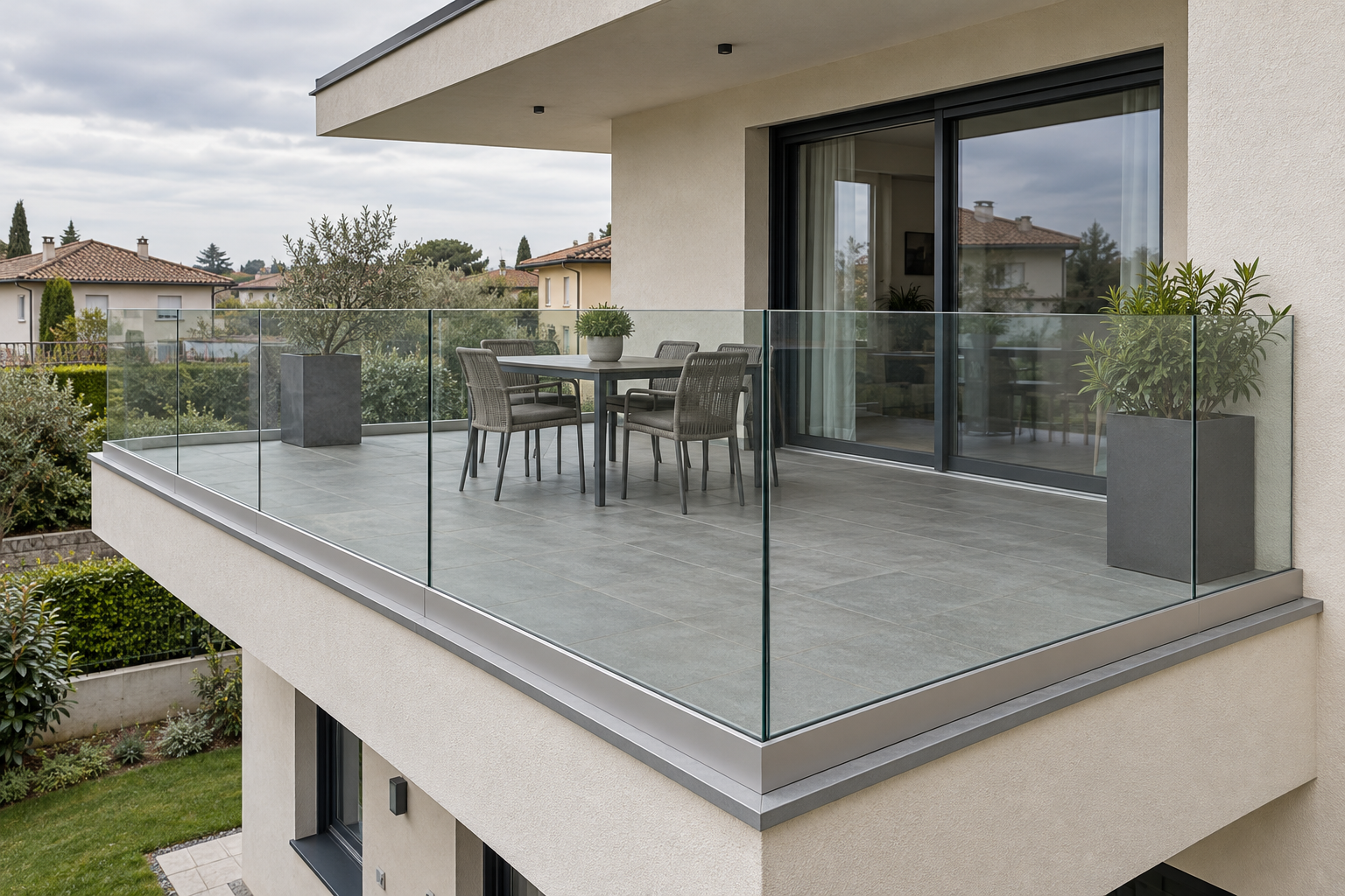 Glass railings